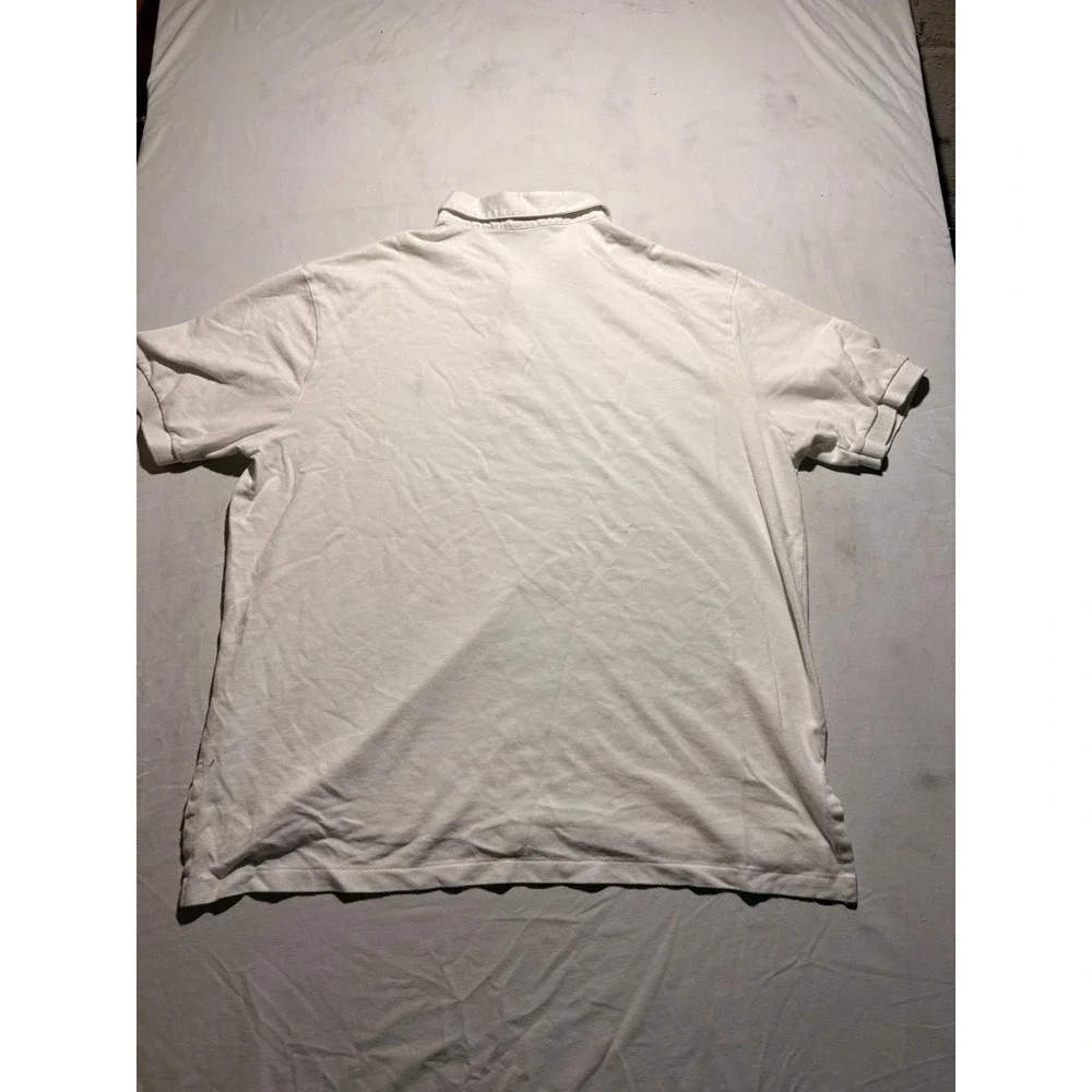 Polo Ralph Lauren Mens XXL White Pique Short Sleeve Pony Logo Polo Shirt